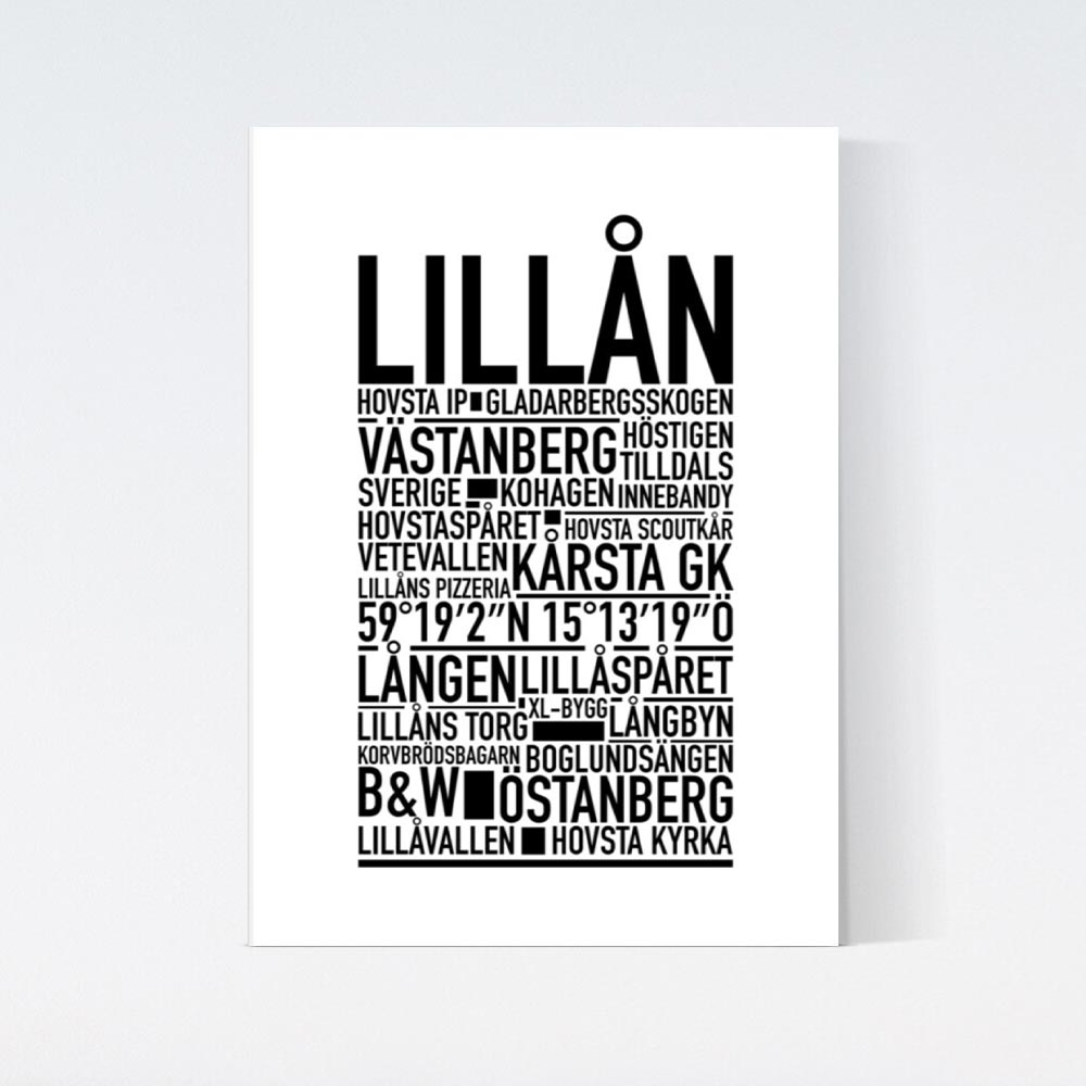 Lillån Text Poster