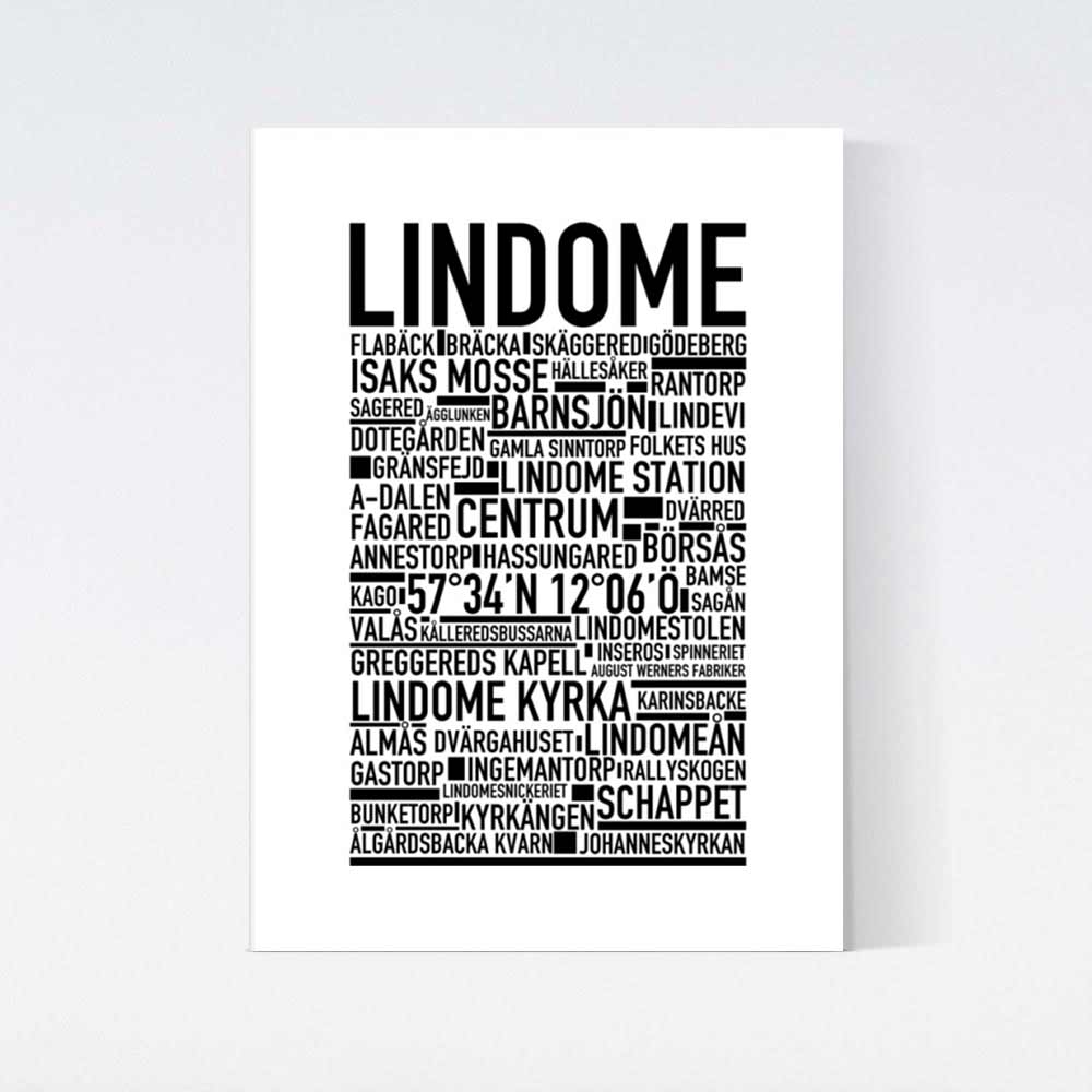 Lindome Text Poster