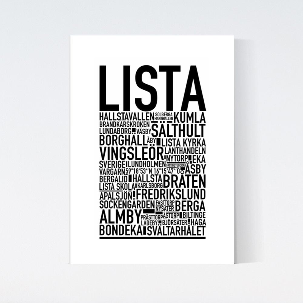 Lista Text Poster