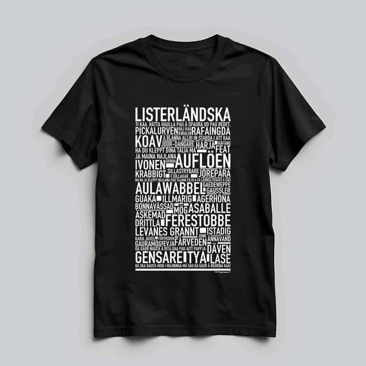 Listerländska Dialekt Text T-shirt