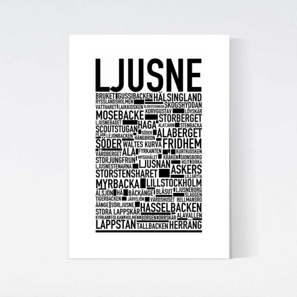 Ljusne Text Poster