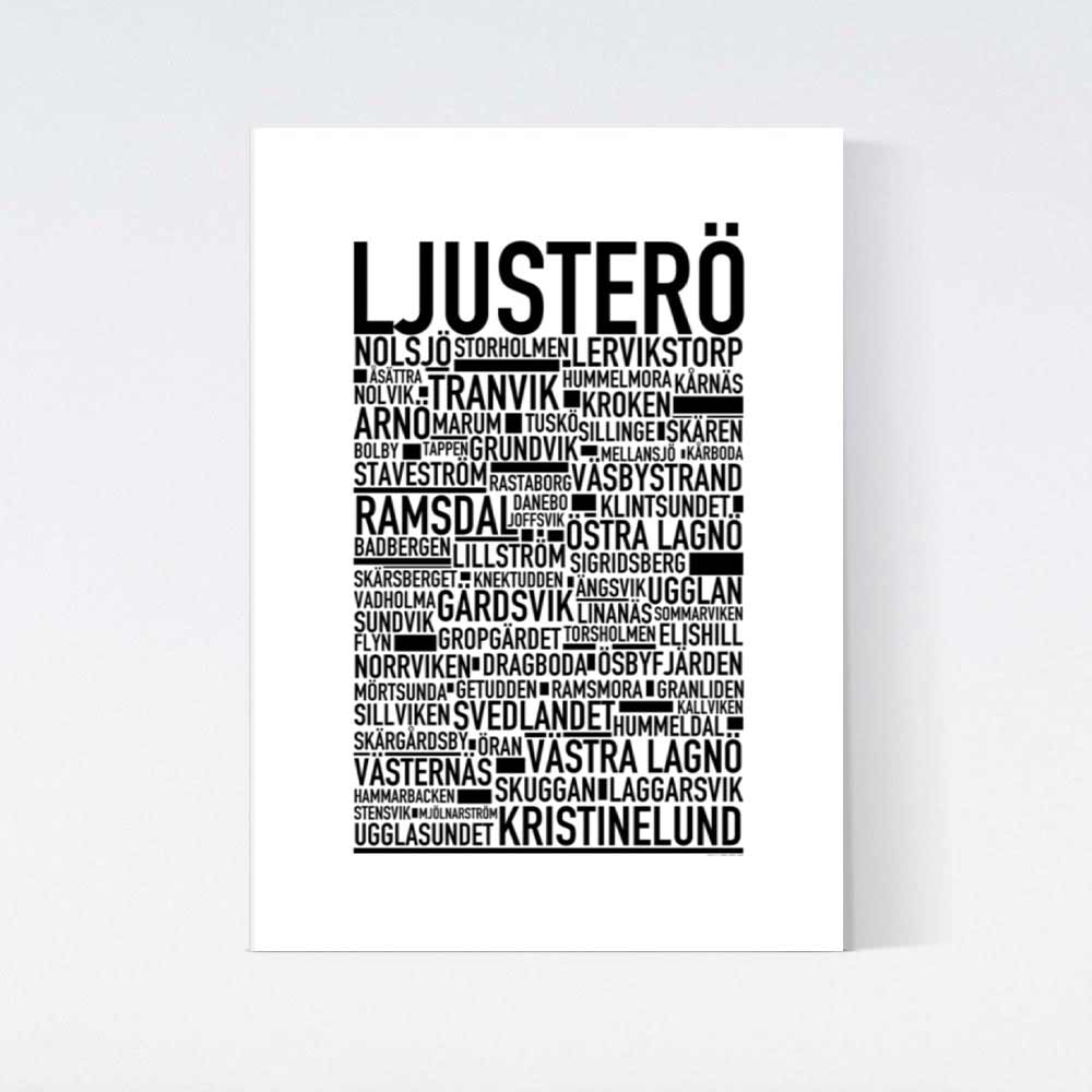 Ljusterö Text Poster