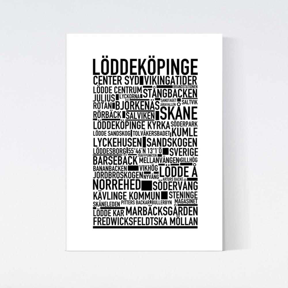 Löddeköping Text Poster