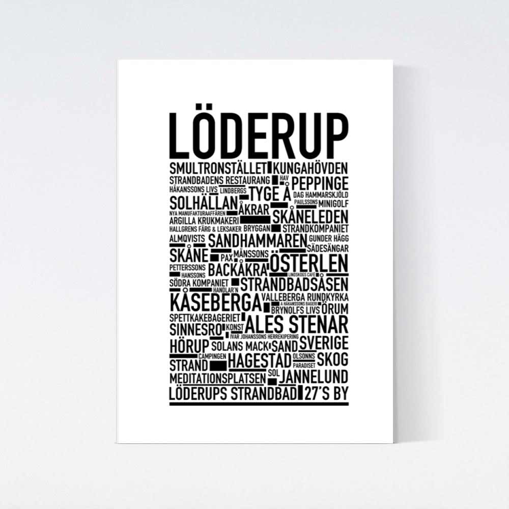 Löderup Text Poster