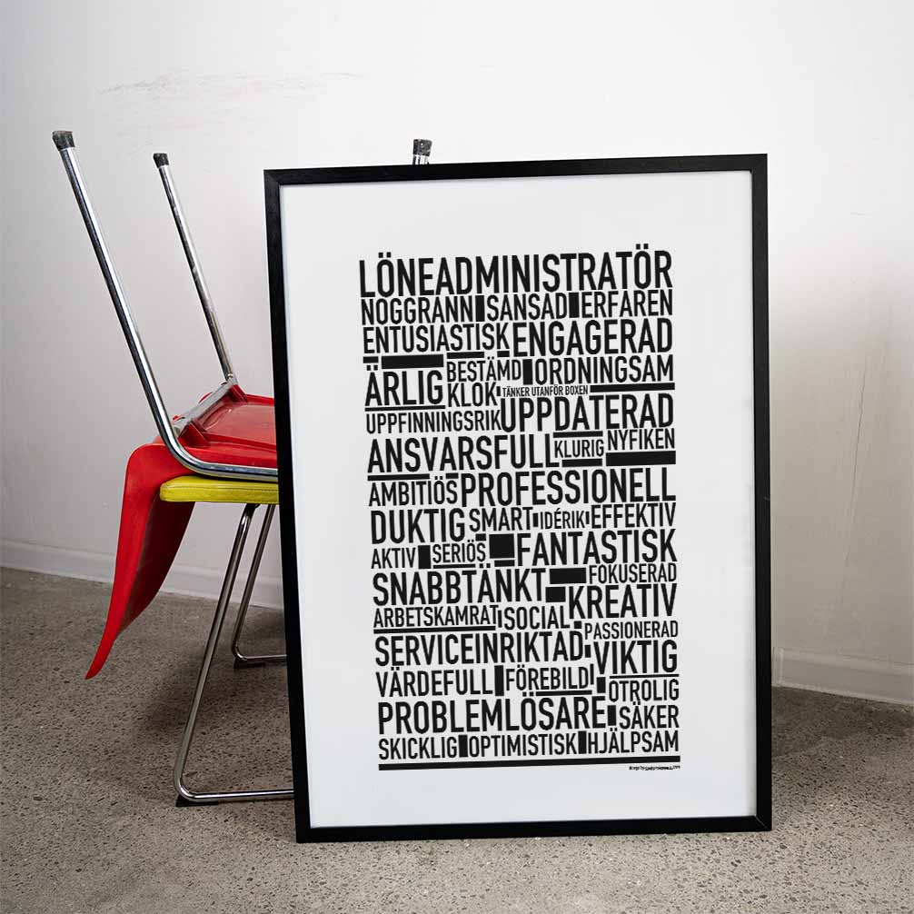 Löneadministratör Text Poster