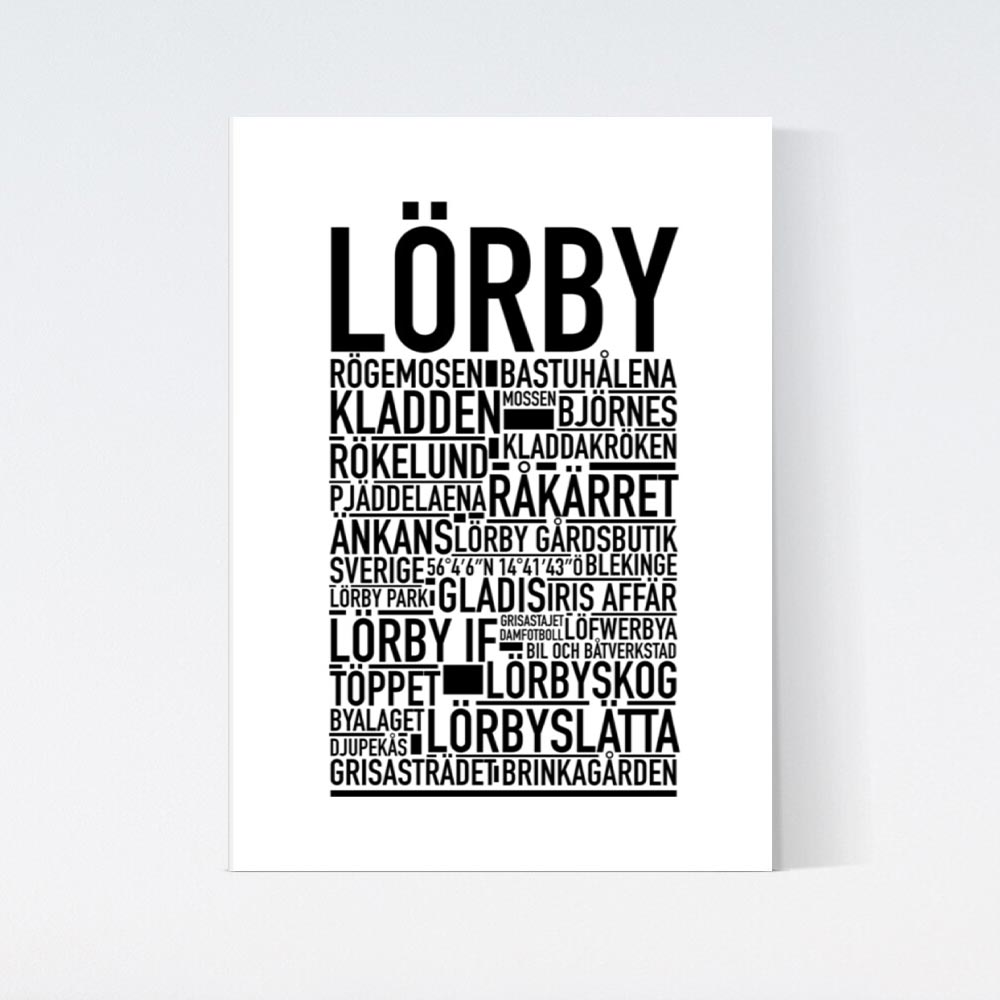 Lörby Text Poster