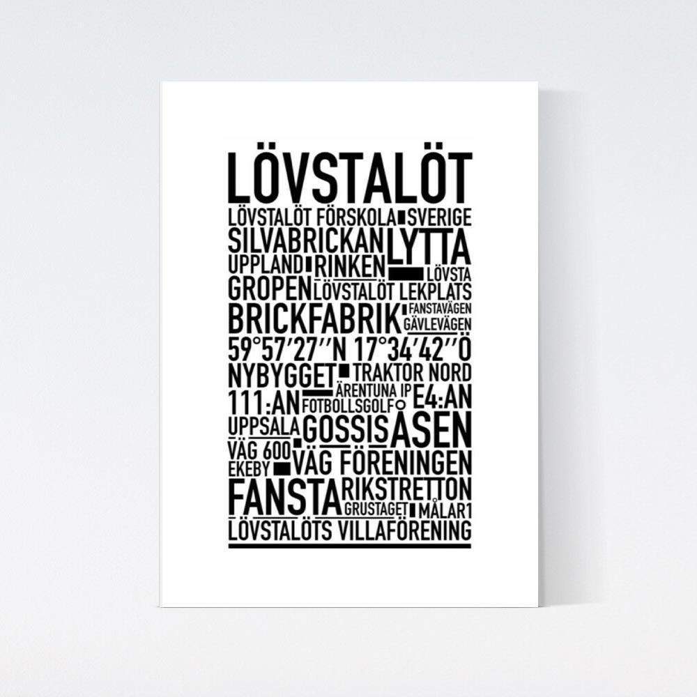 Lövstalöt Text Poster