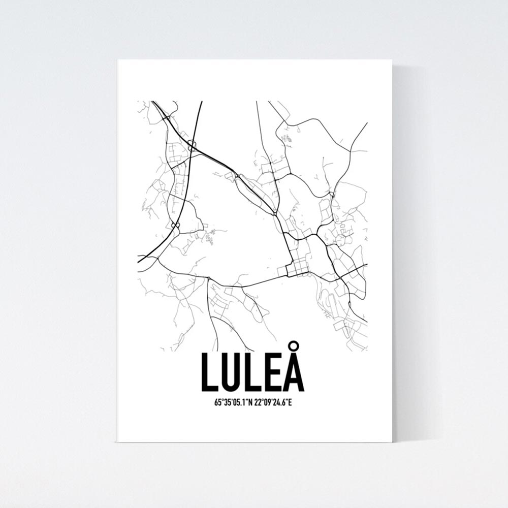 Luleå Karta Poster