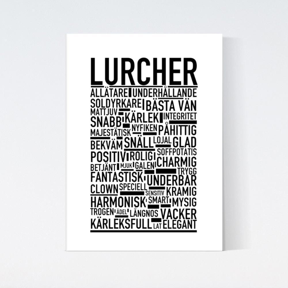 Lurcher Text Poster