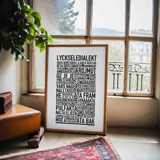 Lycksele Dialekt Text Poster