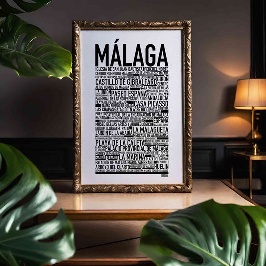 Málaga Text Poster