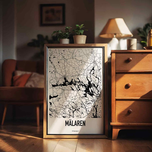 Mälaren Karta Poster