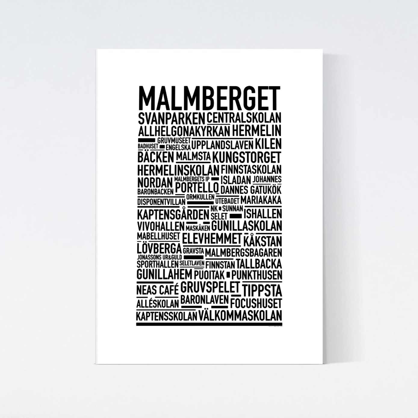 Malmberget Text Poster