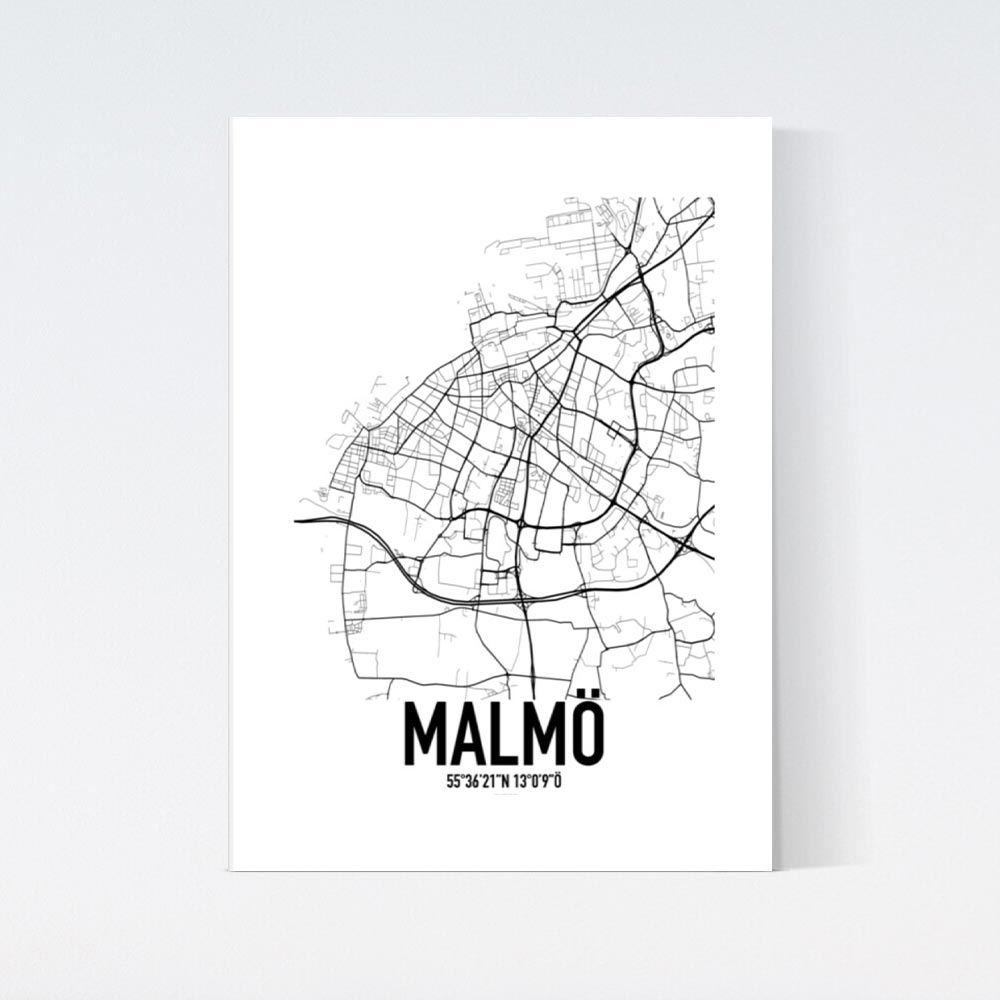 Malmö Karta Poster