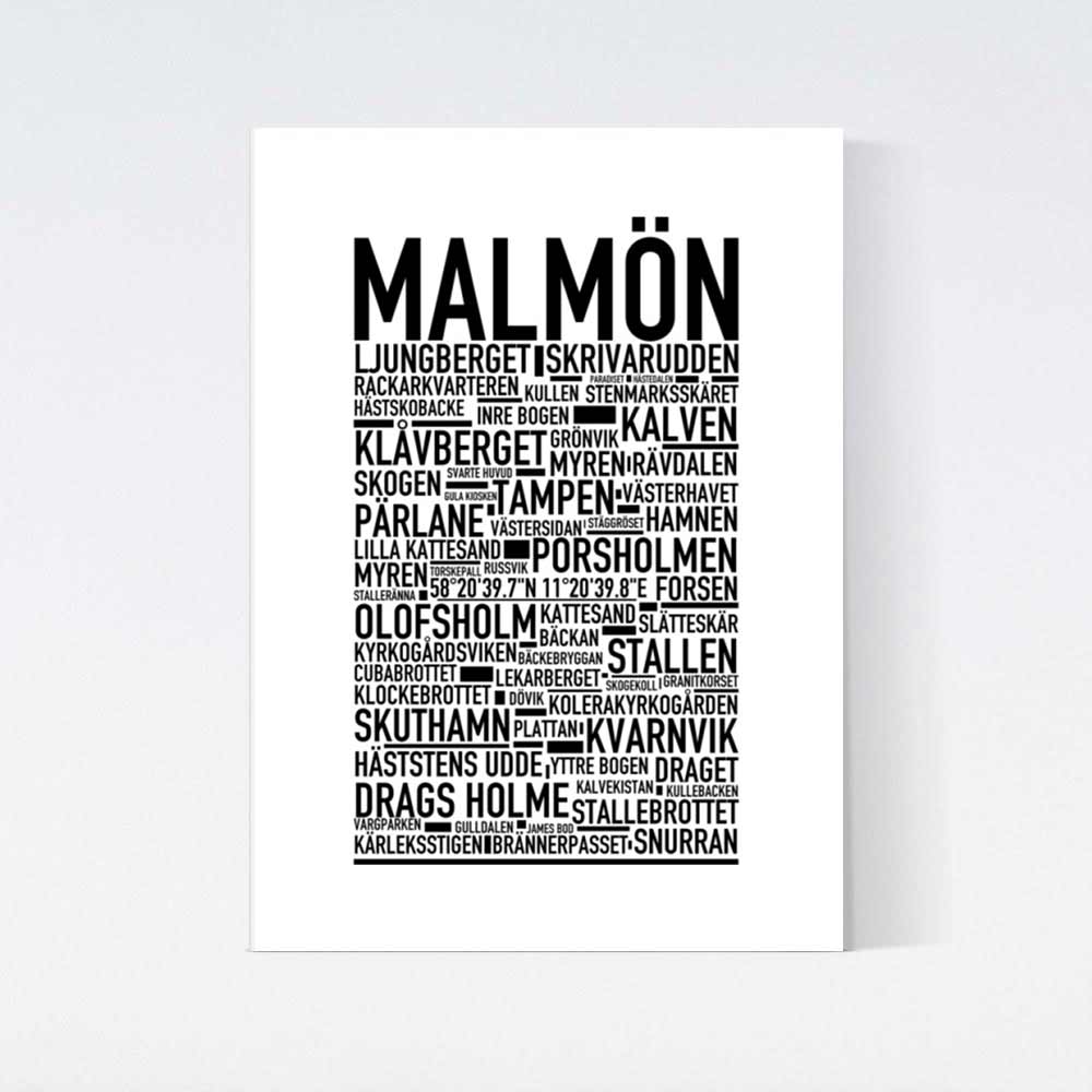 Malmön Text Poster