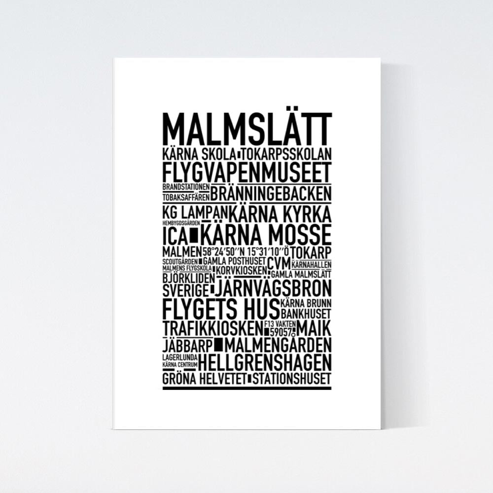 Malmslätt Text Poster