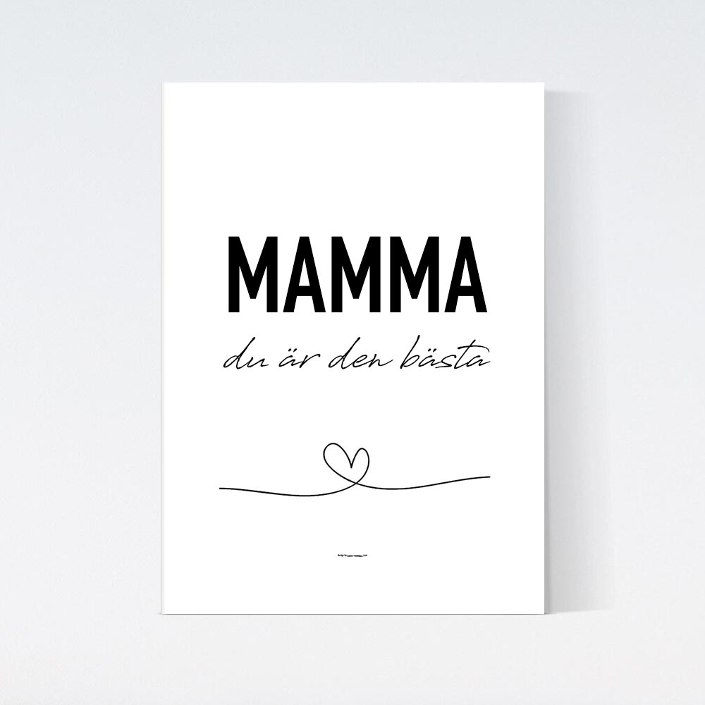 Mamma Den Bästa Text Poster