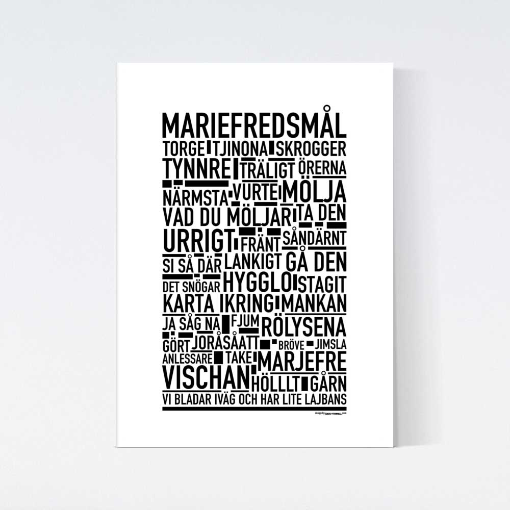 Mariefredsmål Dialekt Text Poster