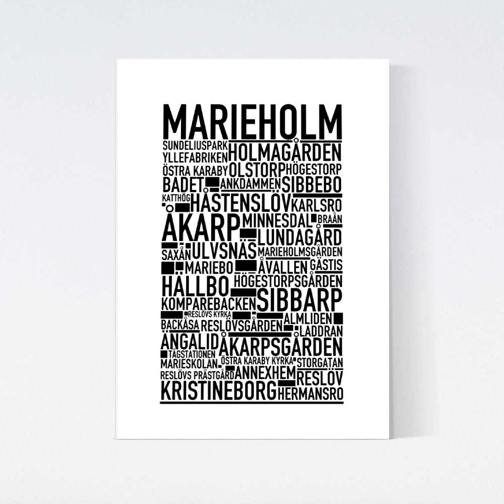 Marieholm Text Poster
