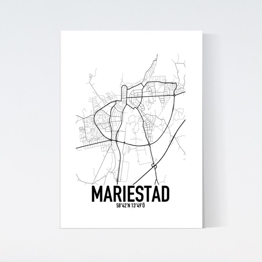 Mariestad Karta Poster