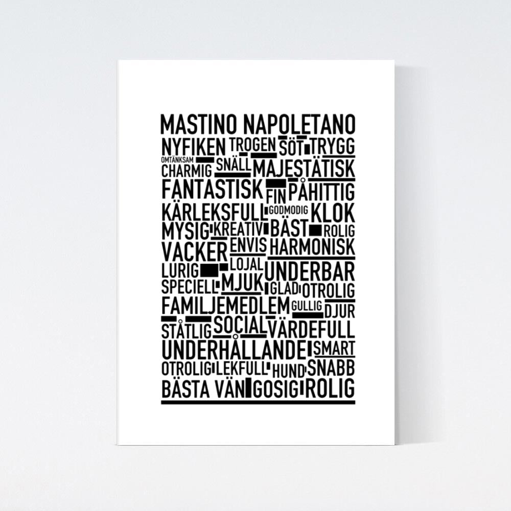 Mastino Napoletano Text Poster