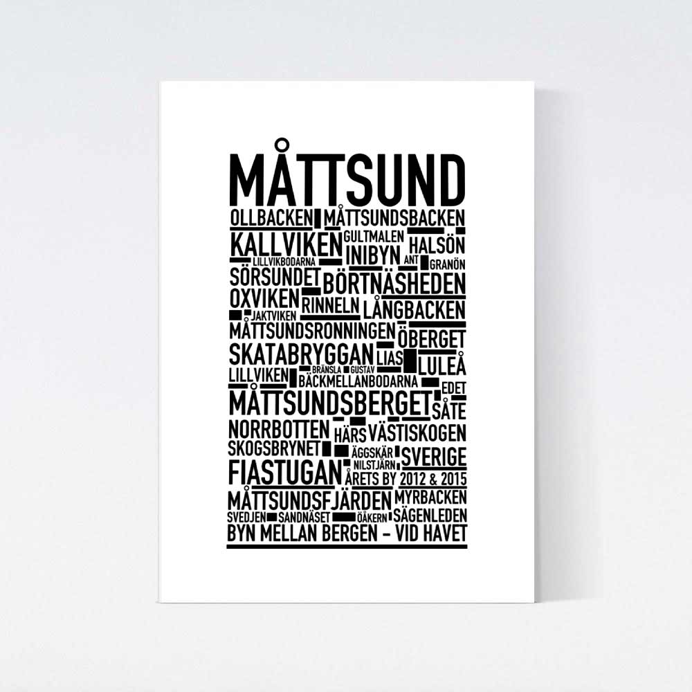 Måttsund Text Poster