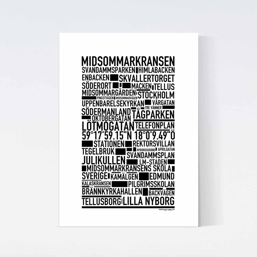 Midsommarkransen Text Poster