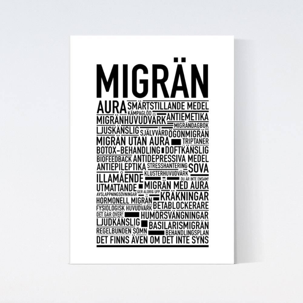 Migrän Text Poster