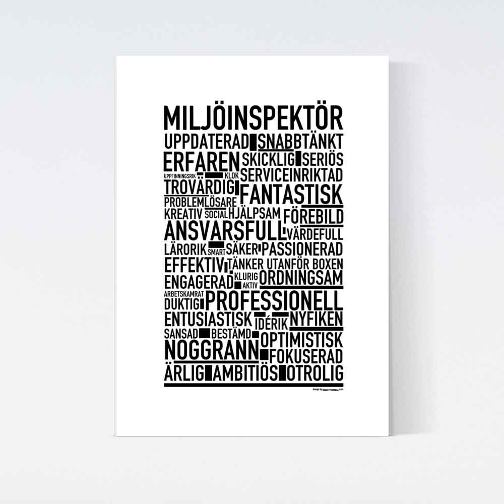 Miljöinspektör Text Poster