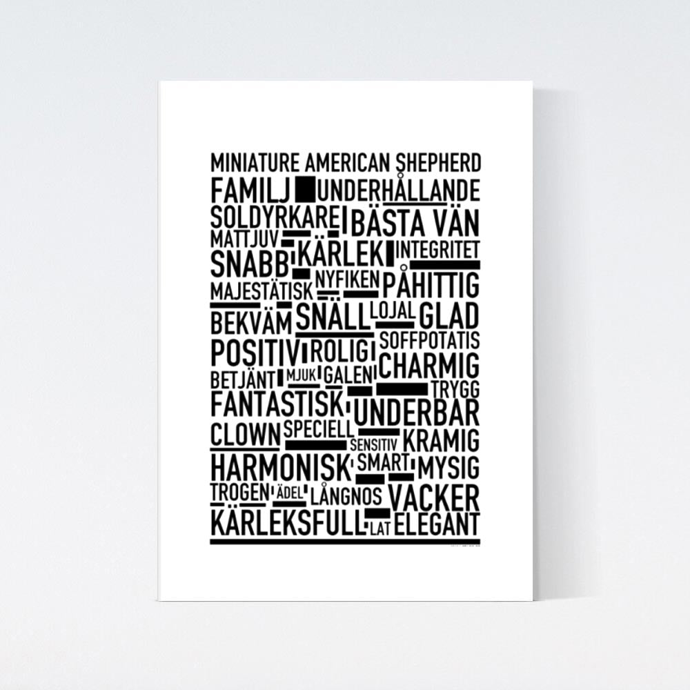 Miniature American Shepherd Text Poster