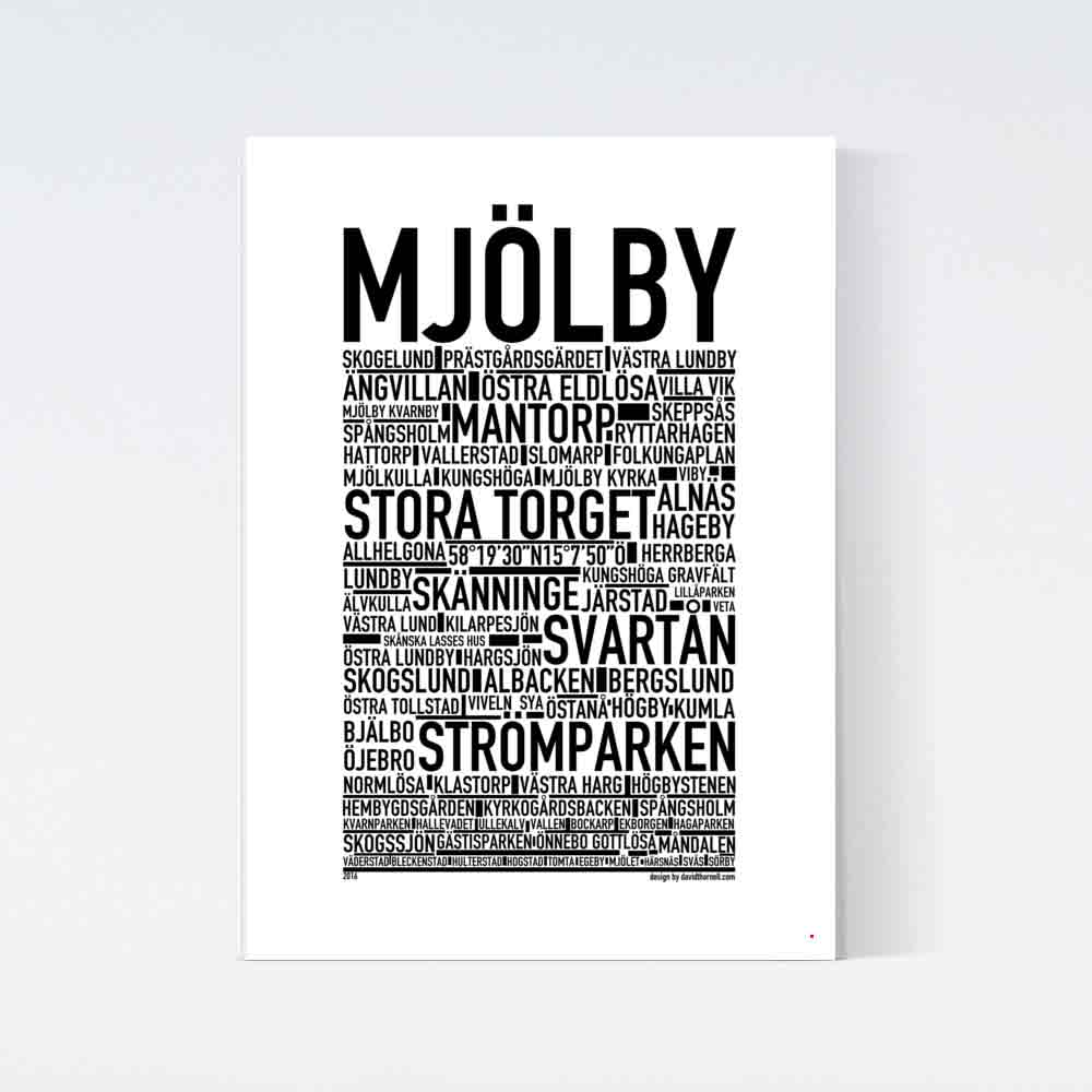 Mjölby Text Poster