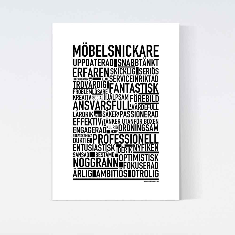 Möbelsnickare Text Poster