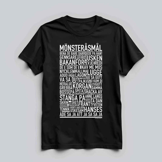 Mönsteråsmål Dialekt Text T-shirt