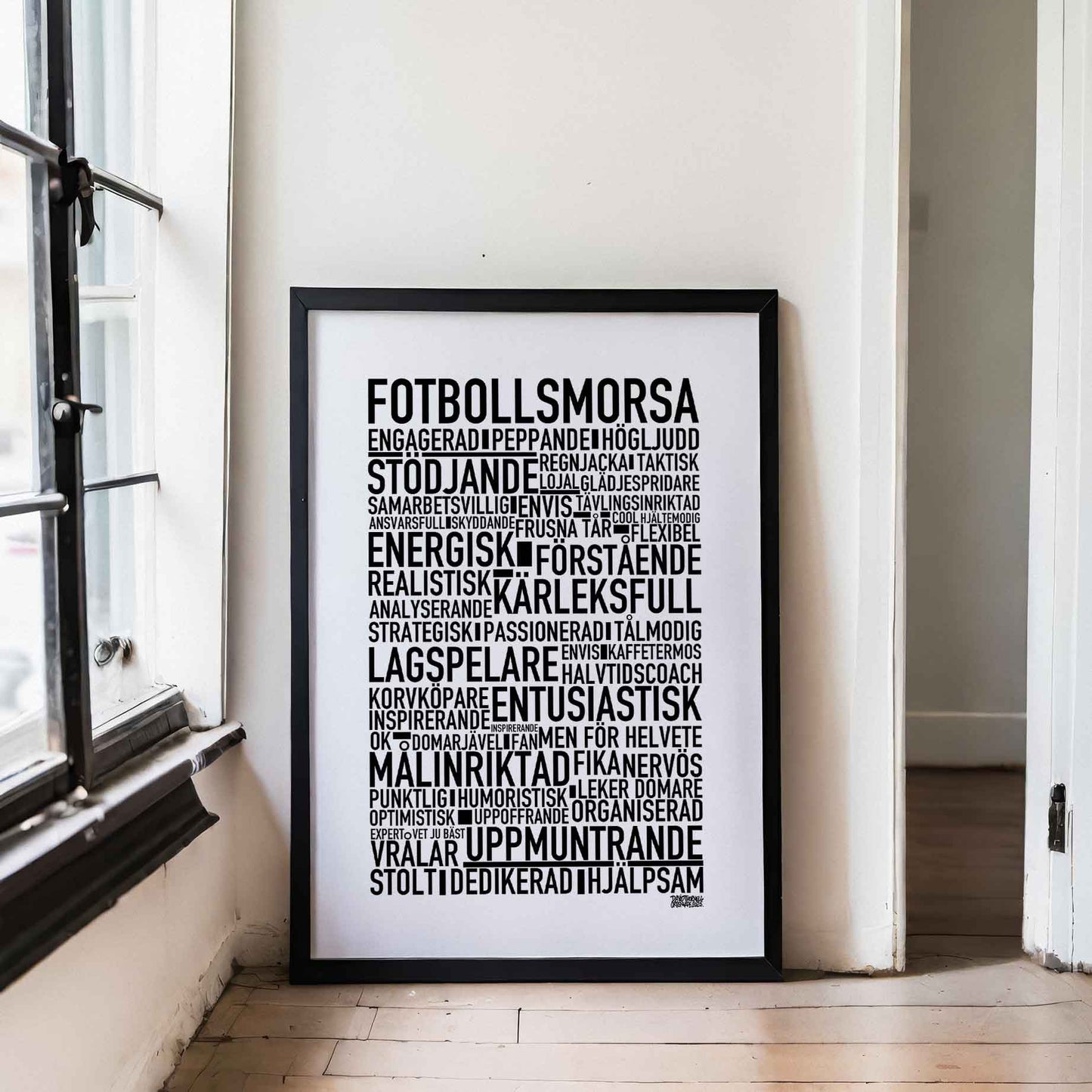 Fotbollsmorsa Text Poster