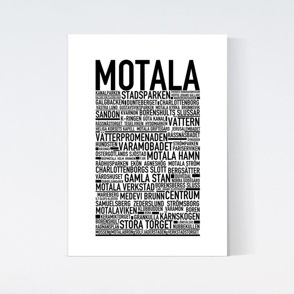 Motala Text Poster