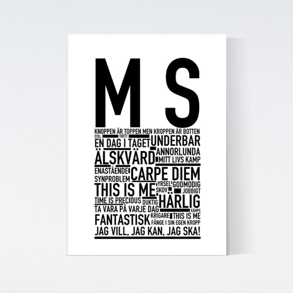 Multipel Skleros Text Poster