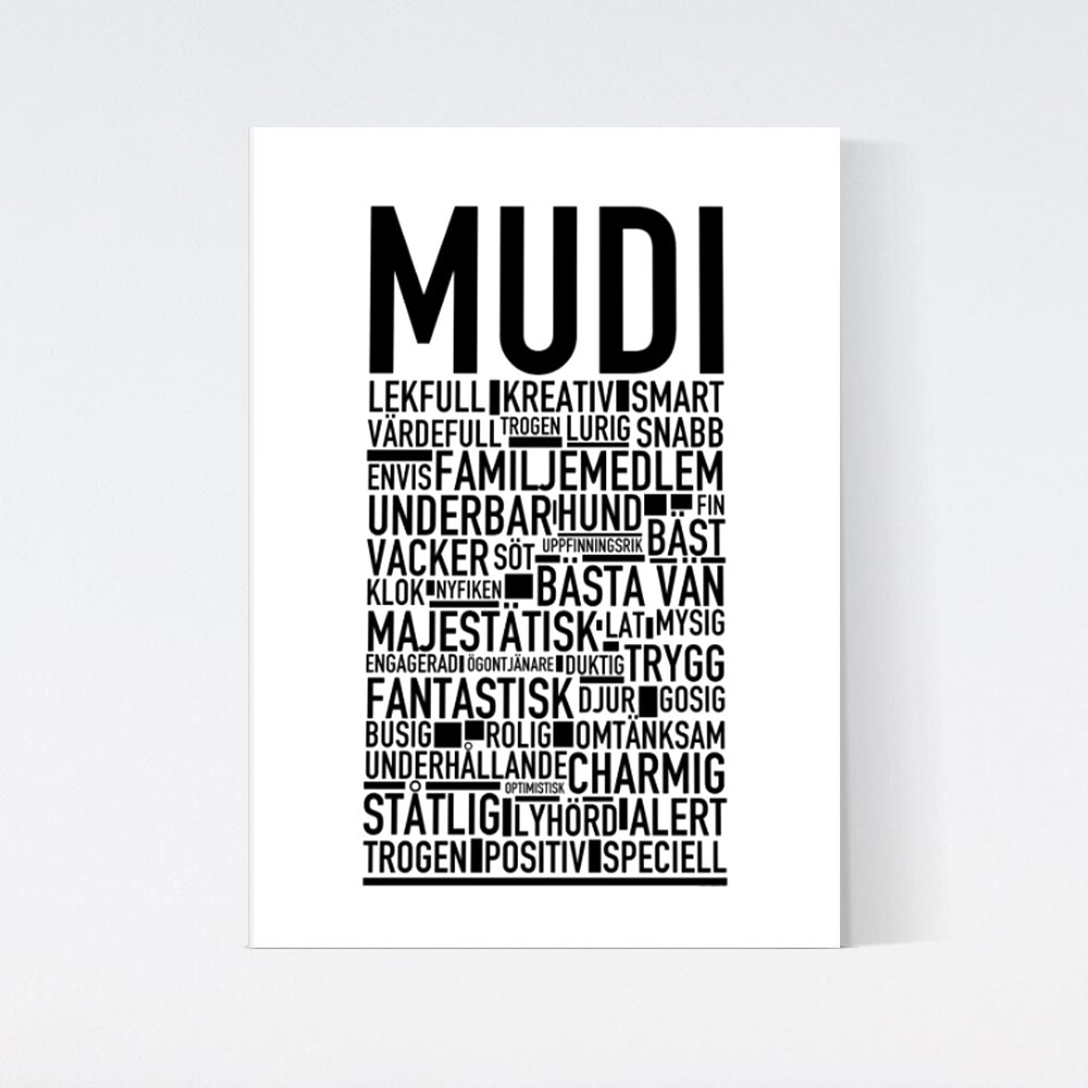 Mudi Text Poster