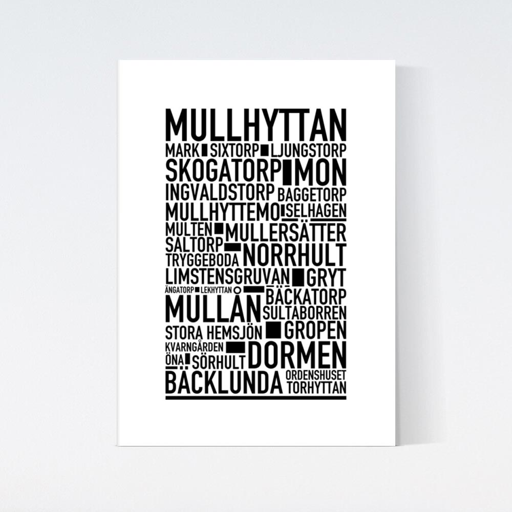 Mullhyttan Text Poster