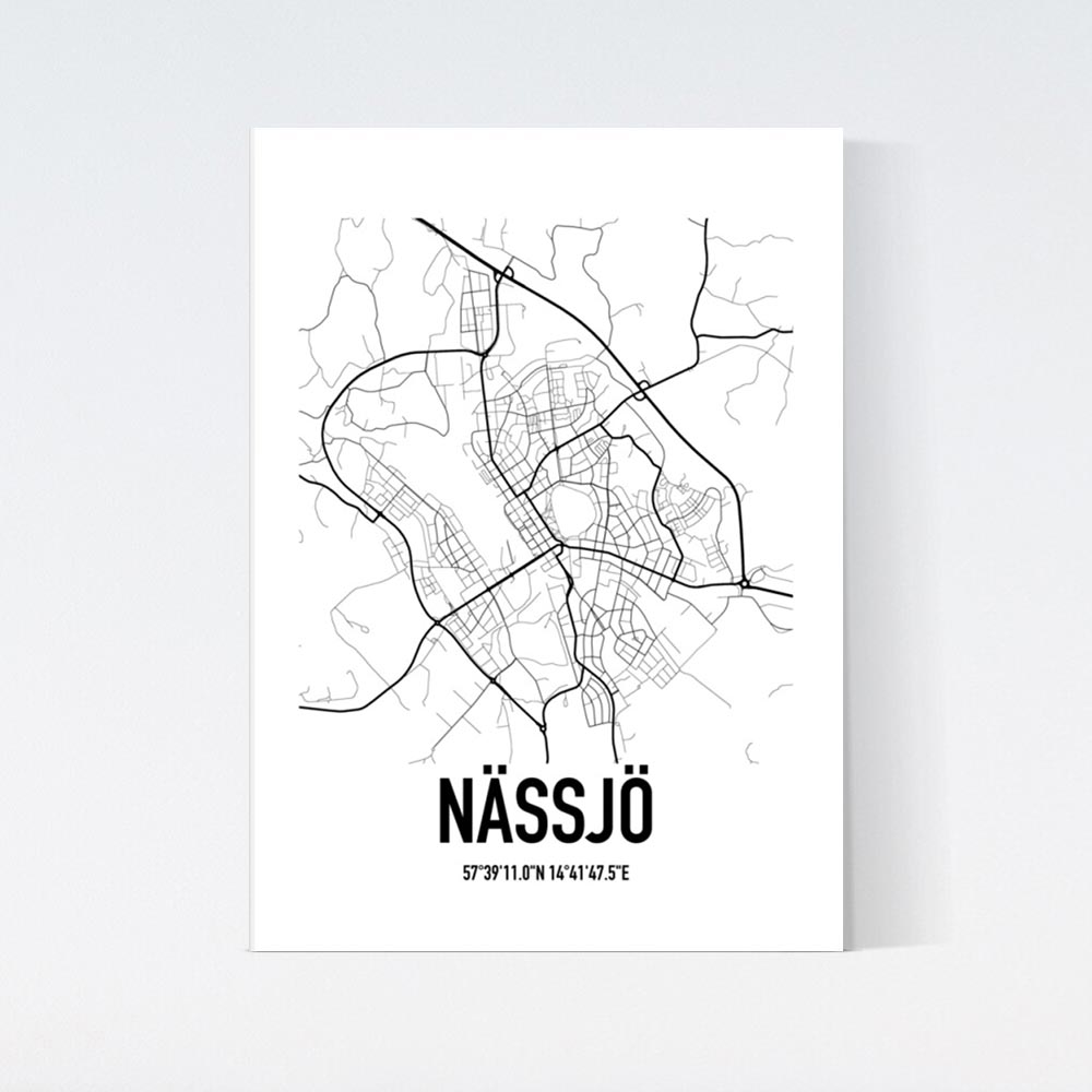 Nässjö Karta Poster