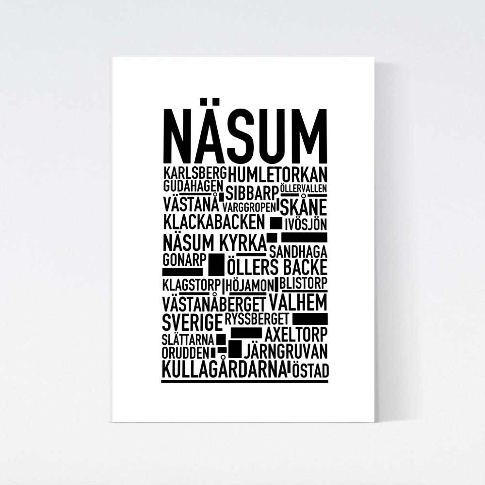 Näsum Text Poster