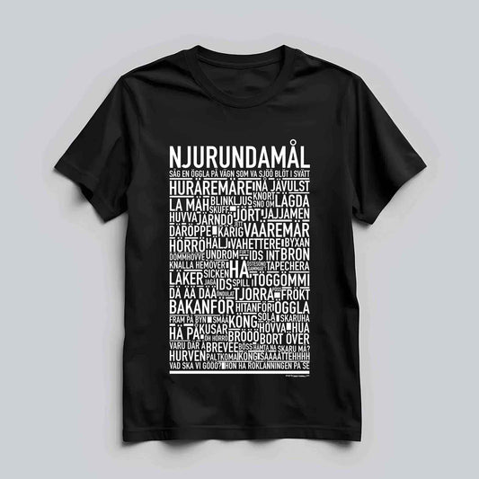 Njurundamål Dialekt Text T-shirt