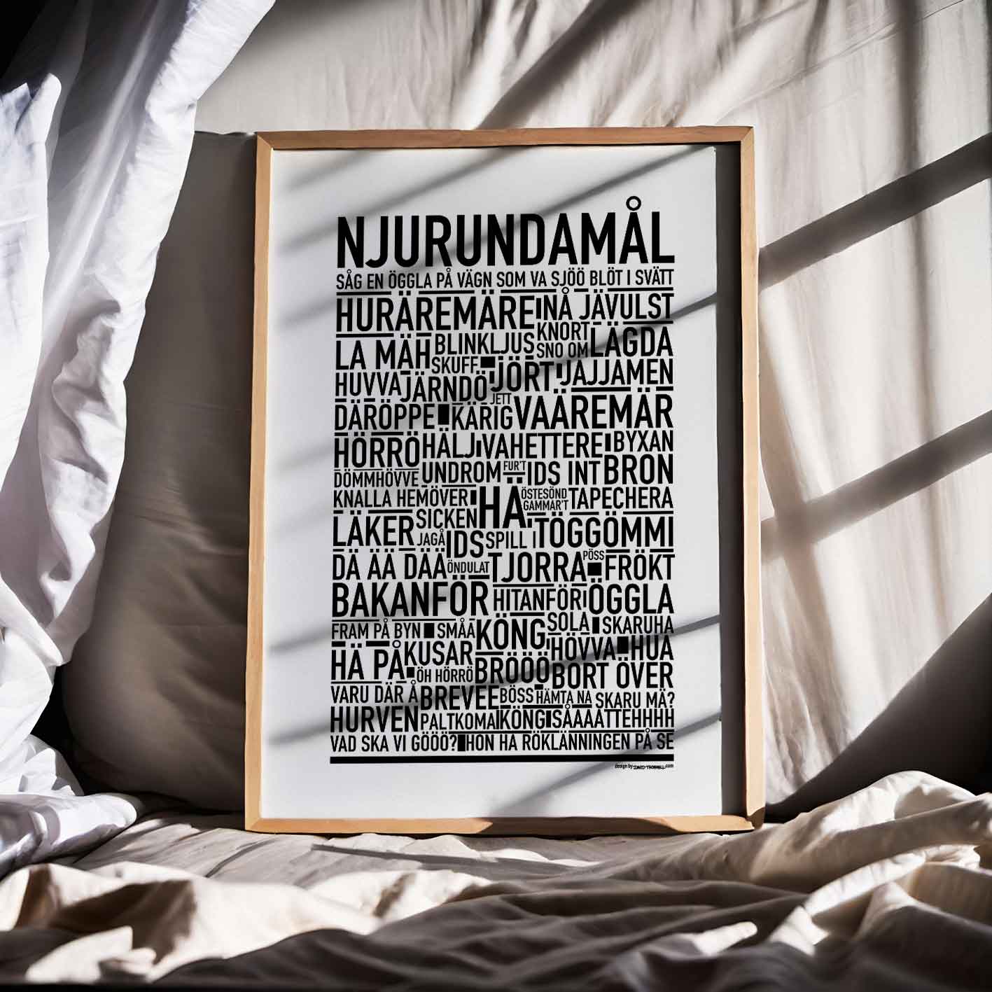 Njurundamål Dialekt Text Poster