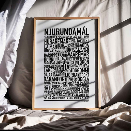 Njurundamål Dialekt Text Poster