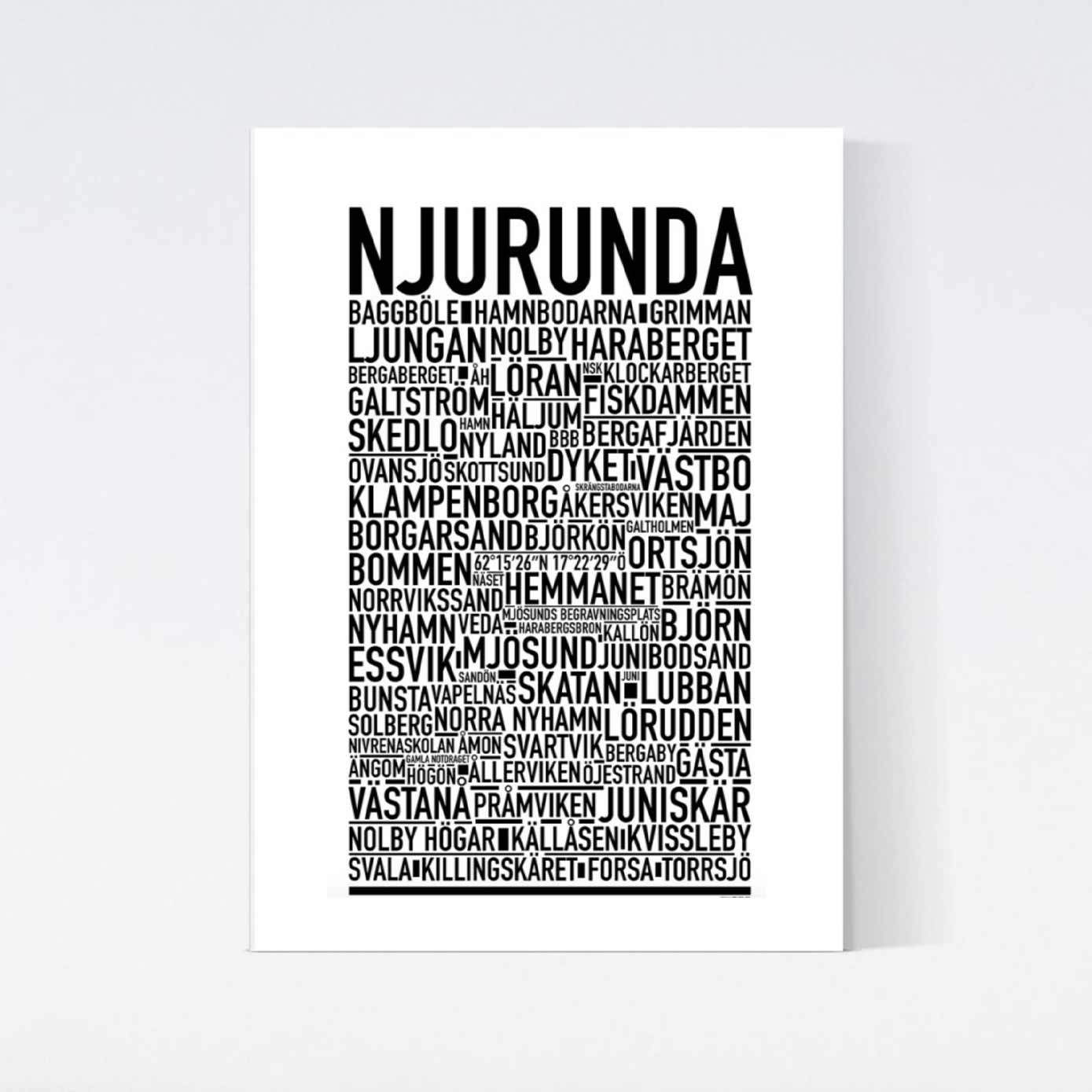 Njurunda Text Poster