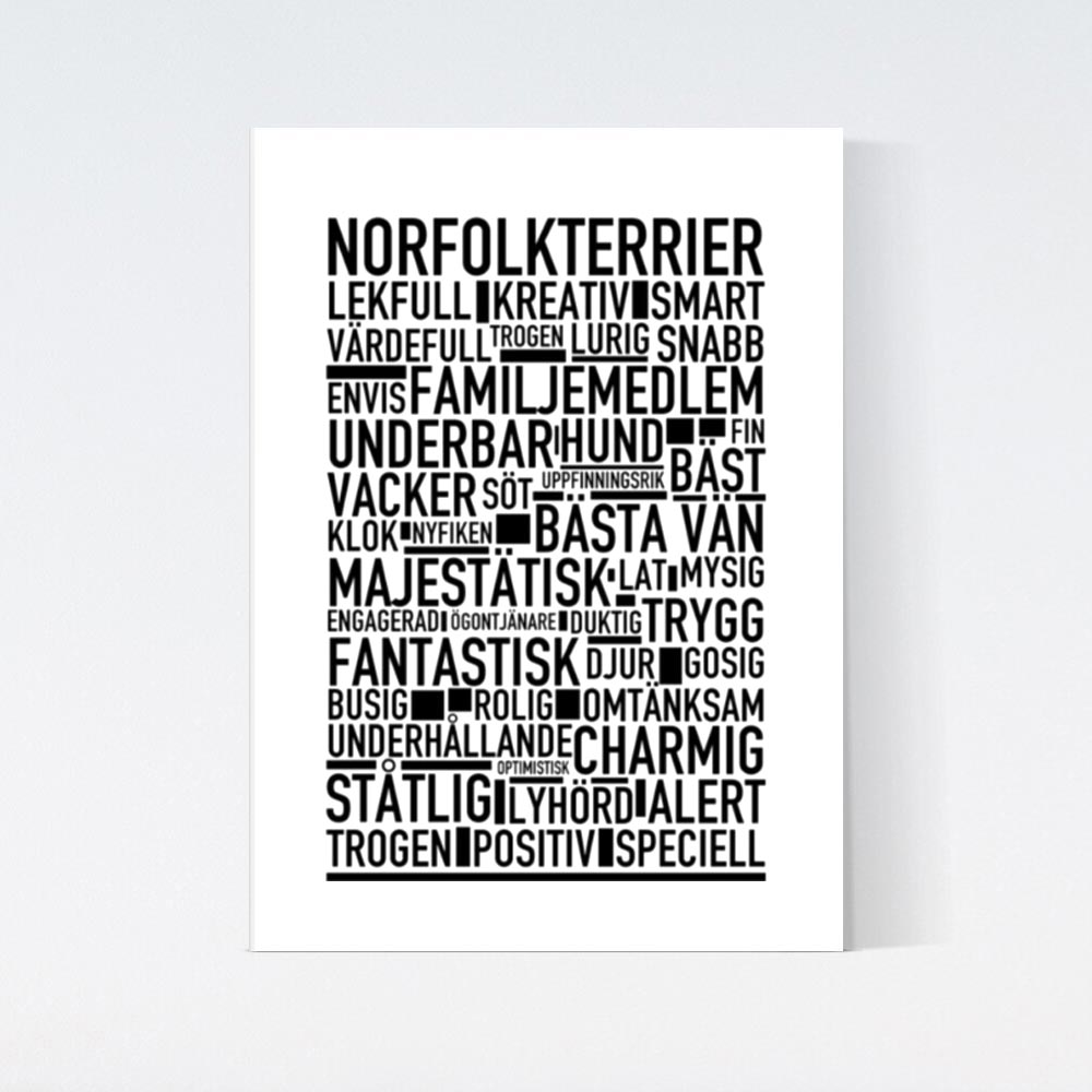 Norfolkterrier Text Poster