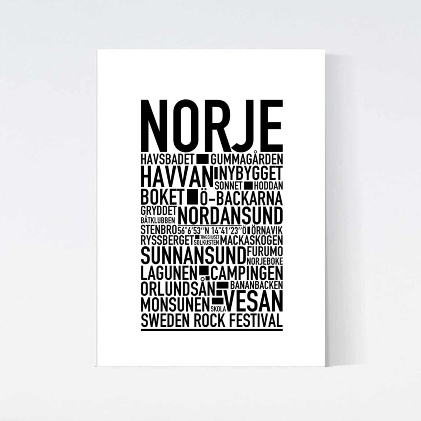 Norje Text Poster