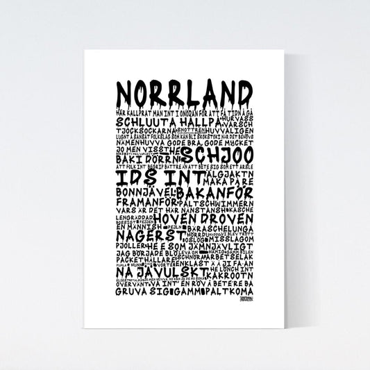 Norrland Graffiti Dialekt Text Poster
