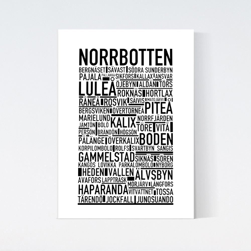 Norrbotten Landskap Text Poster