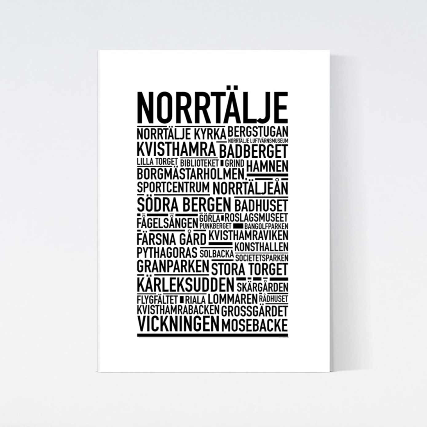 Norrtälje Text Poster