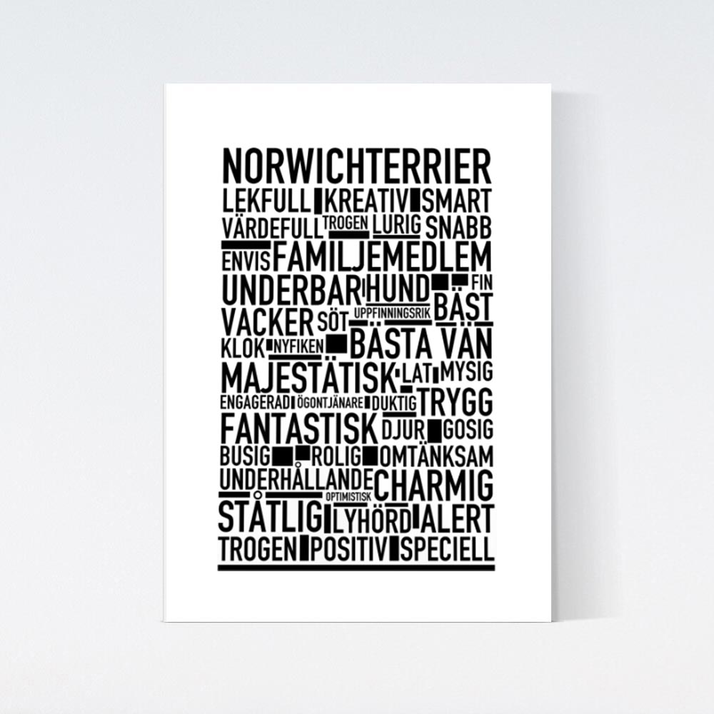 Norwichterrier Text Poster